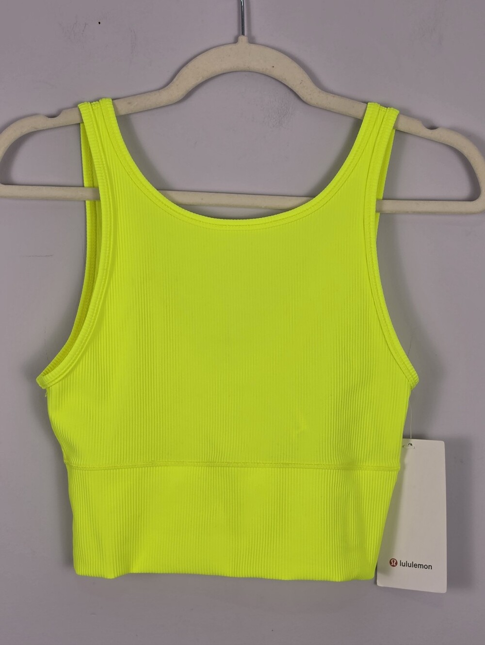 Lululemon Power Pivot Tank Rib Tight Fit Cropped Length Size 6 NWT